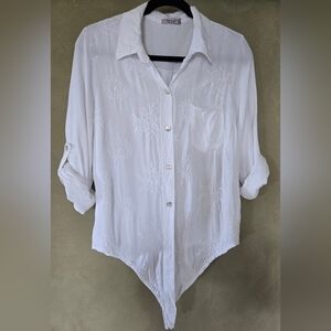 White Button Down Shirt for Women